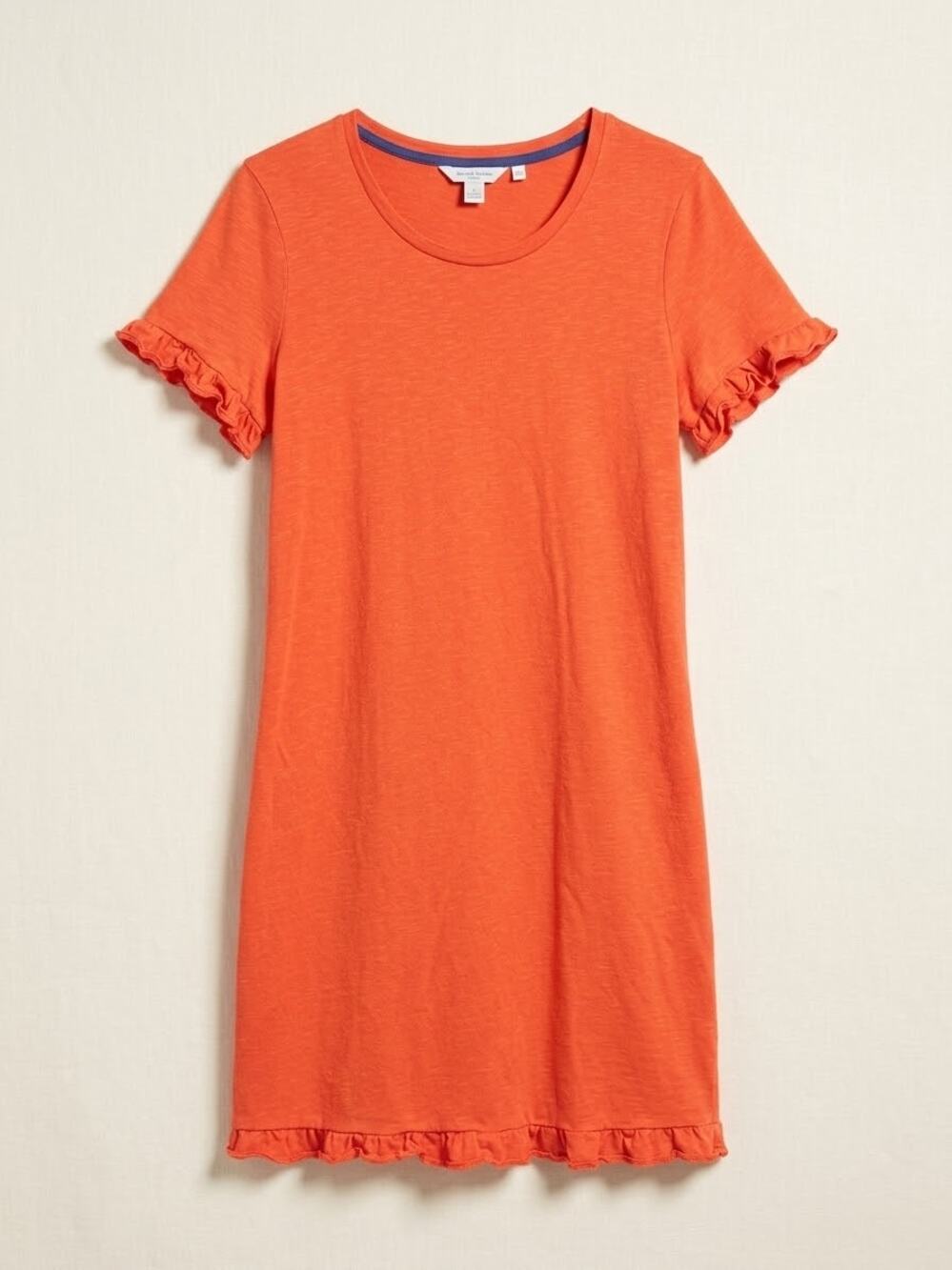 Boden Emily Jersey Dress Ruffle T-Shirt Mini Dress Size 10R
